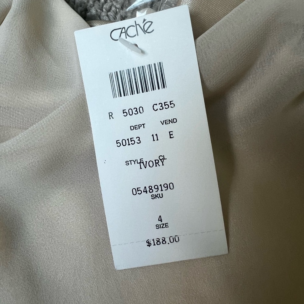 NWT Cache Gold Sequin Cocktail Dress